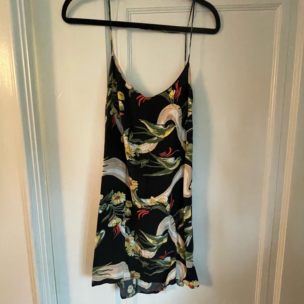 Reformation Pattern Spaghetti Strap Mini Dress